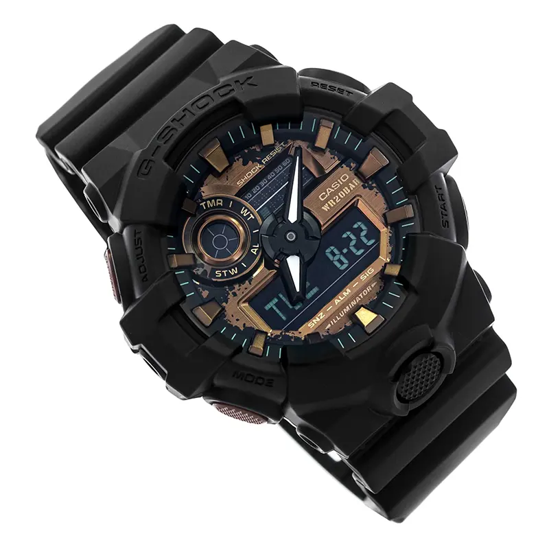 G-Shock Rusted Iron Dual-time Bronze iconic Spirit Men's Watch- GA-700RC-1A